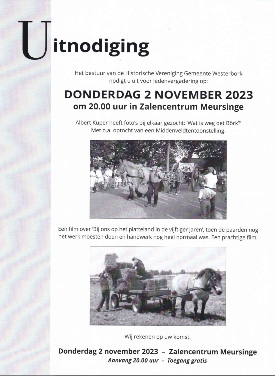 HVW donderdag 2 november 2023