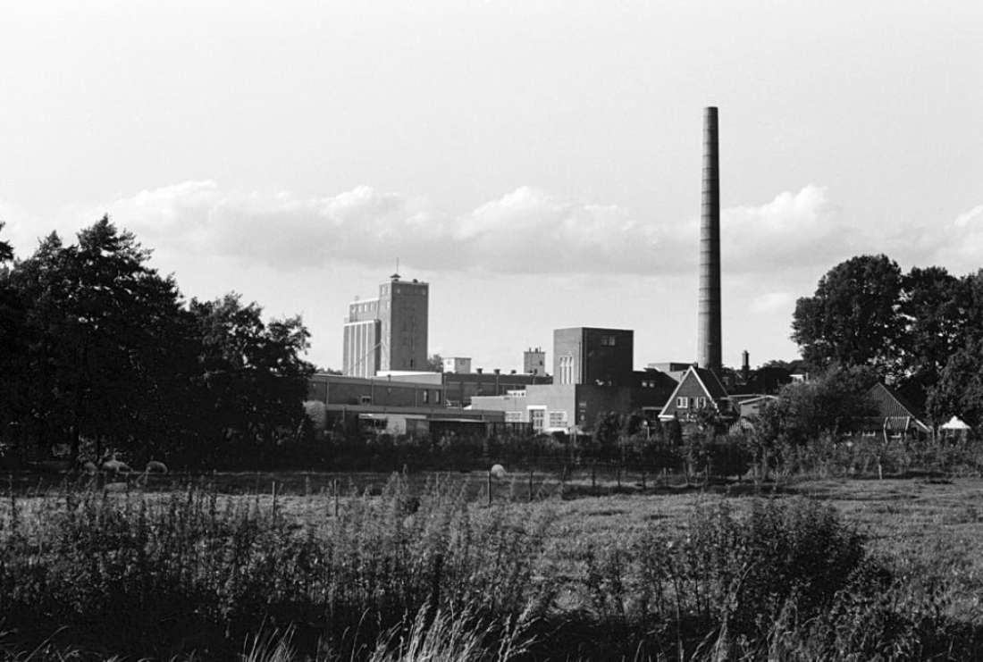 Melkfabriek met pijp. Foto: Bert Visser.