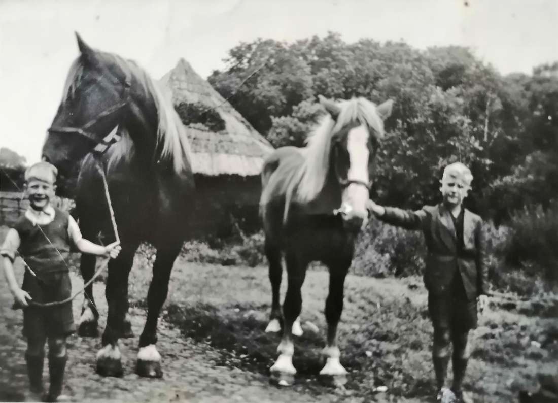 Van Willem van Dalen: In een reactie op de nog steeds verdwenen gedenkplaat, hier een foto genomen in Orvelte  1946 van twee aangesterkte Haagse jongens die in de oorlogsdagen ondergebracht waren in Orvelte en Westerbork